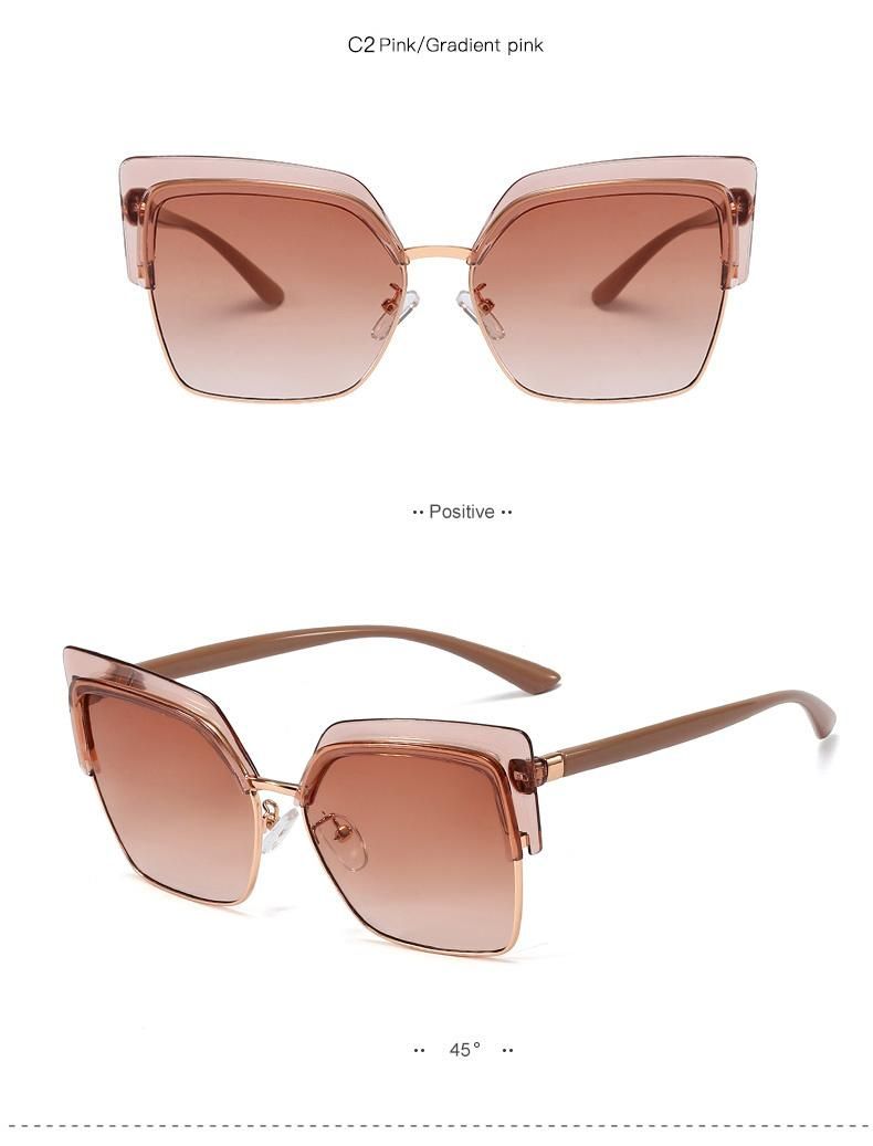 Ready to Ship Women Tr90 Fashion Sunglasses with Low MOQ