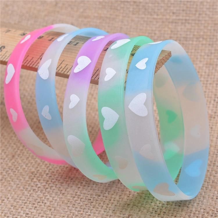 Custom Printed Silicone Wristband Rubber Bracelet for Promotion