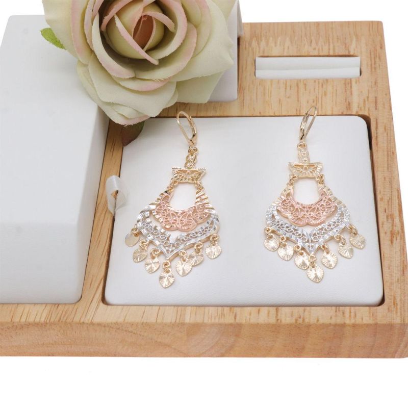 Three-Color Gold-Plated Pendant Earrings Fashion Ladies Charm Earrings