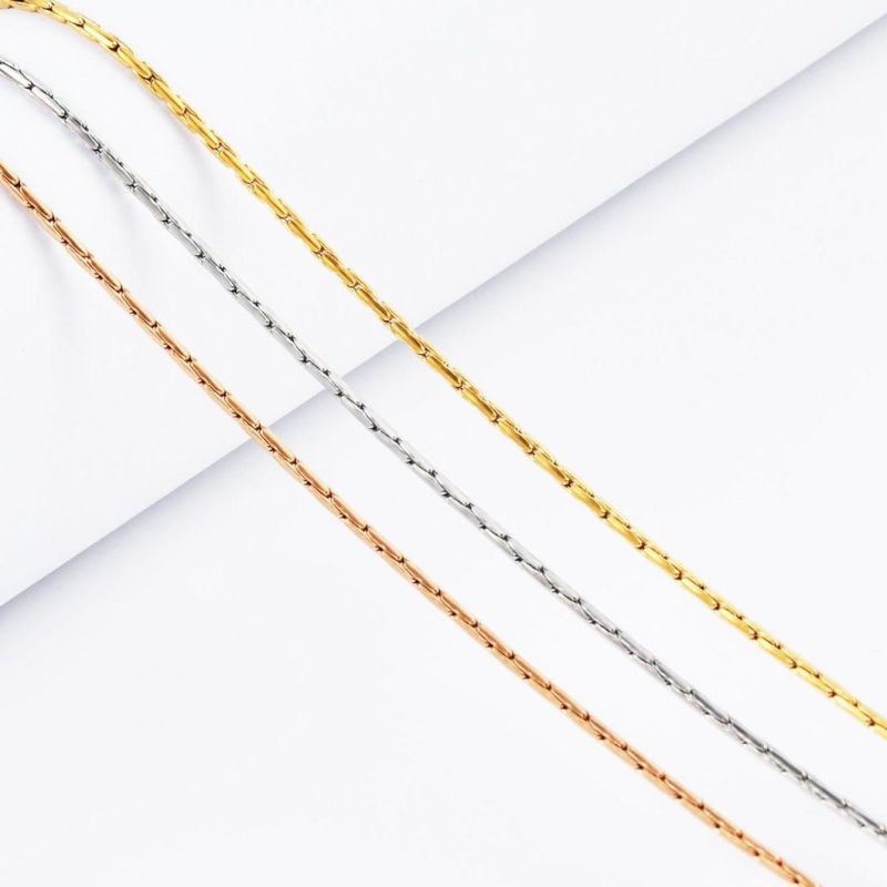 Gold Plated Fashion Jewelry Making Cable Boston Chain Necklace Bracelet Anklet Design
