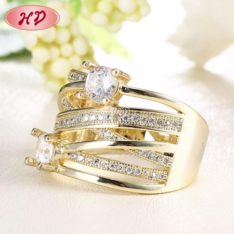 High Quality Jewelry White Gold Finger Ring New Design for Women Gold Ring Diamond