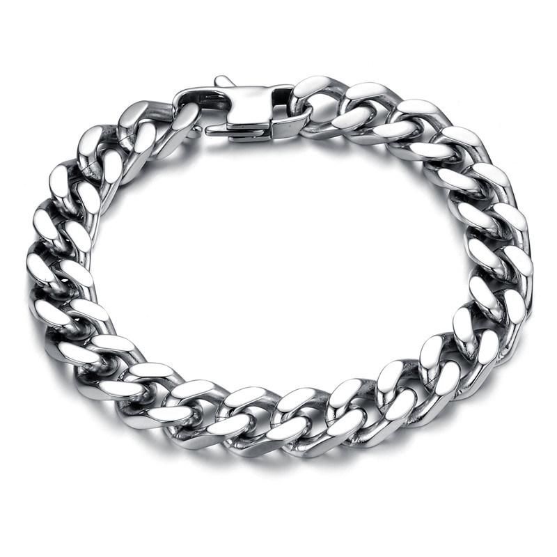 Stainless Steel Chain Bracelets for Mens Link Chain Wristband Bangle Bracelets