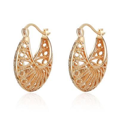 New Arrival Fashion Gold Plat Hoop Earrings Gold Plated Jewelry