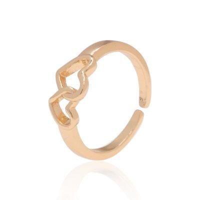 Wholesale Heart Shape Gold Plated Ladies Fashion Rings