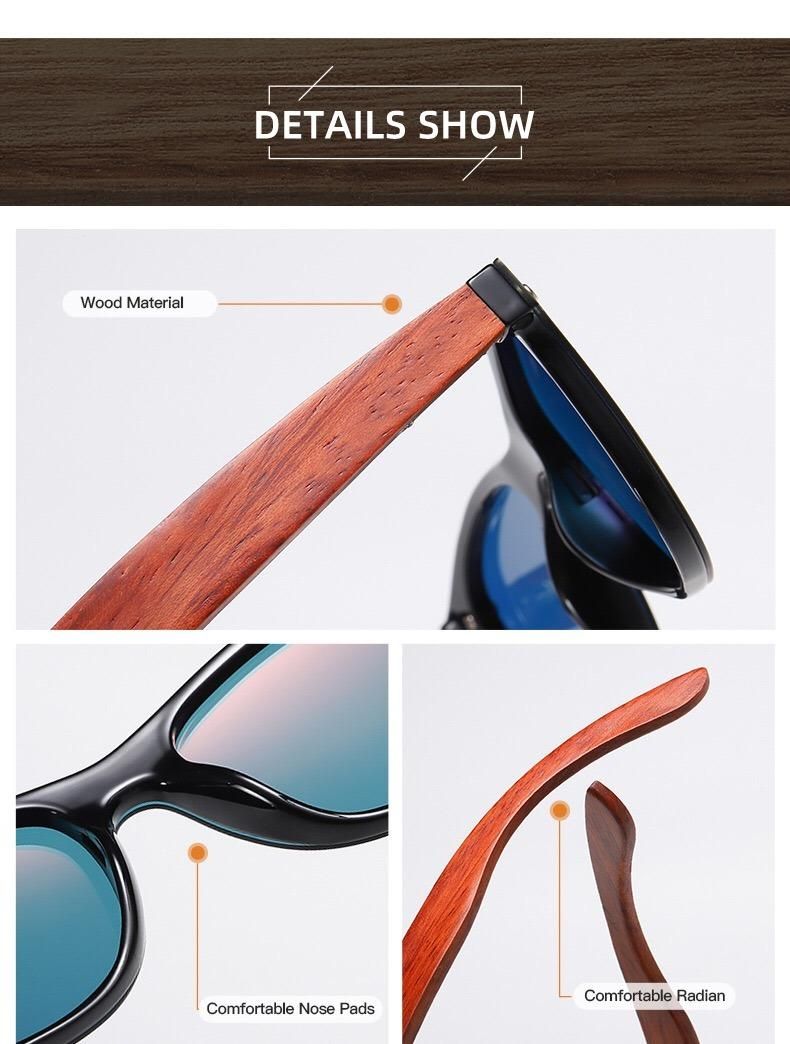 Maysun Fashion Wood Sunglasses with Polarized Lens Sun Glasses