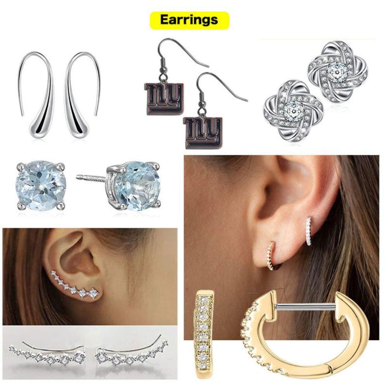 Elegant Jewelry 925 Sterling Silver Simple Round Stone Earrings