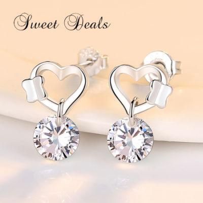 Fashion Sterling Silver 925 Stud Earrings Heart Earrings 2022 New Style