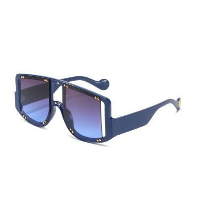 One-Piece Glasses Personality Colorful Ocean Film Sunglasses Female Retro Rice Nails