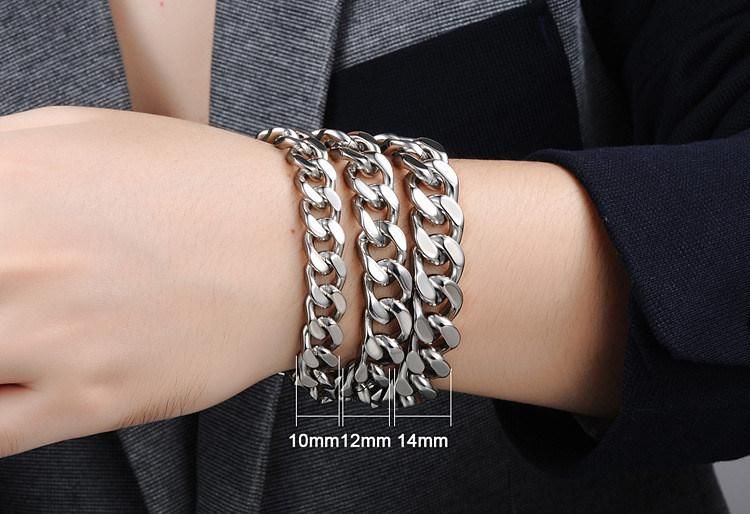 Stainless Steel Chain Bracelets for Mens Link Chain Wristband Bangle Bracelets