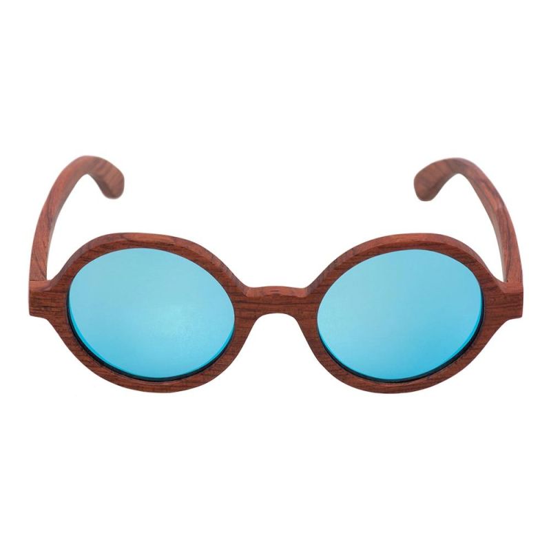 China Suppliers Vintage Women OEM Color Lens Wooden Sunglasses