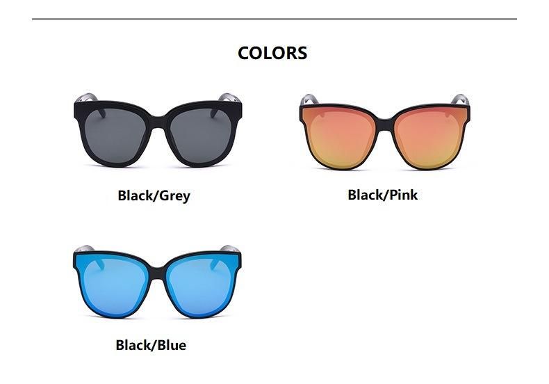 Trendy Oversized Sunnies Unique Mirrored and Polarized Flat Lens with a Lightweight PC Frame Cat Eye Shape Sunglasses