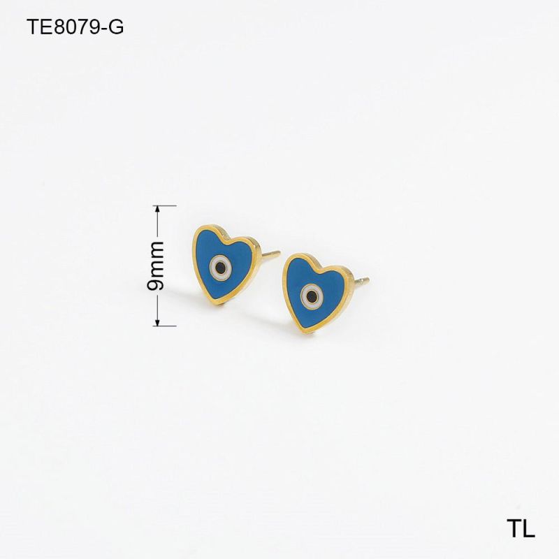 Manufacturer Custom Great Quality Fashion Jewelry Brand Earring Top Ranking 14K 18K Gold Plated Love Heart Earring Stud