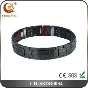 Black Plated Titanium Germanium Negative Ion Bracelets