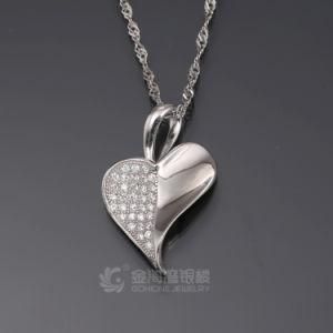 Popular 925 Sterling Silver Pendant in Love Heart Shape