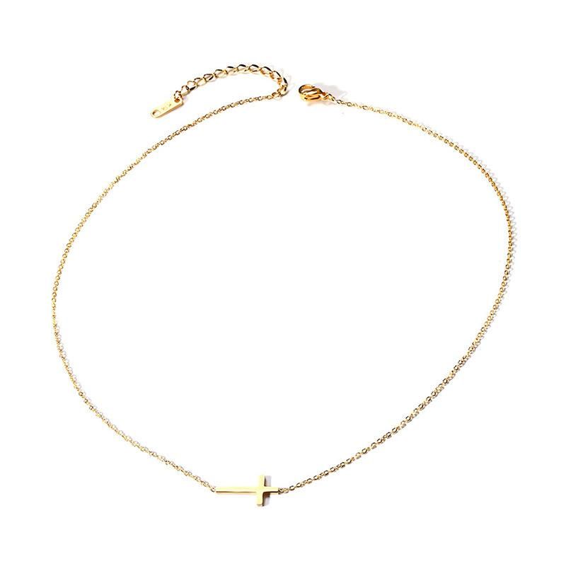 DIY Mother′s Day Pendant Necklace Clavicle Chain Cross Connect Necklace