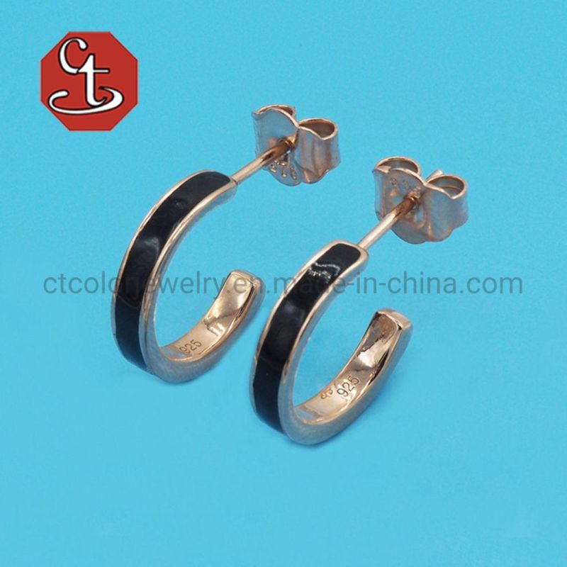 Sterling 925 Silver or Brass Earring Fashion Enamel Jewelry Korean Version Earrings Stud Earring