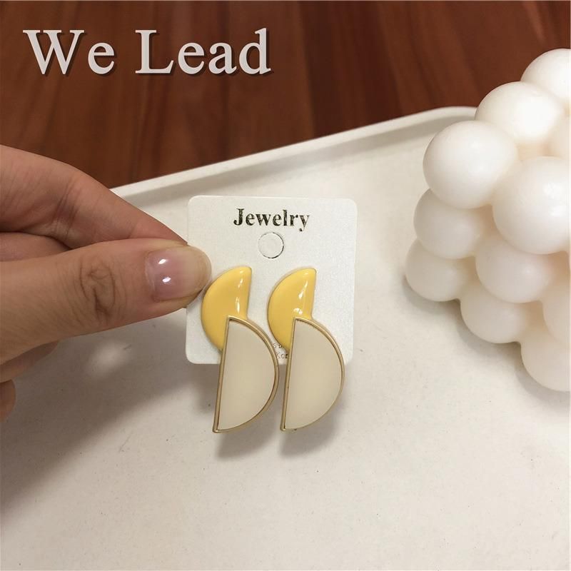 Fashion Personality Half-Circle Color Earrings Jewelry