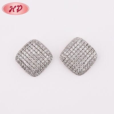 Factory Price Fashion Gold Stud Earrings with Zircon for Women