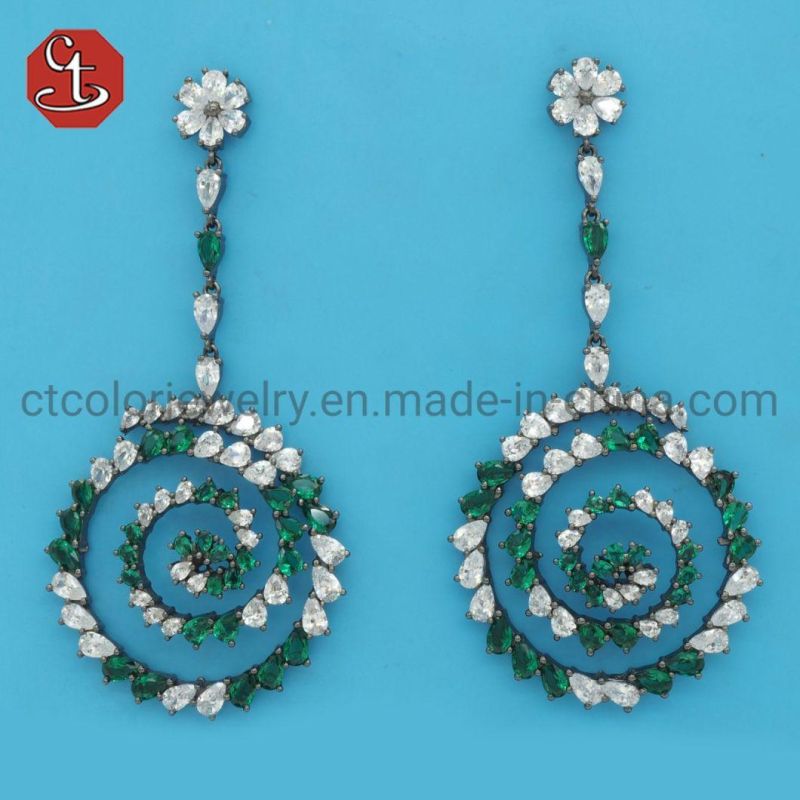 925 Sterling Silver Earring Inlaid AAA+ Cubic Zircon Earring Drop