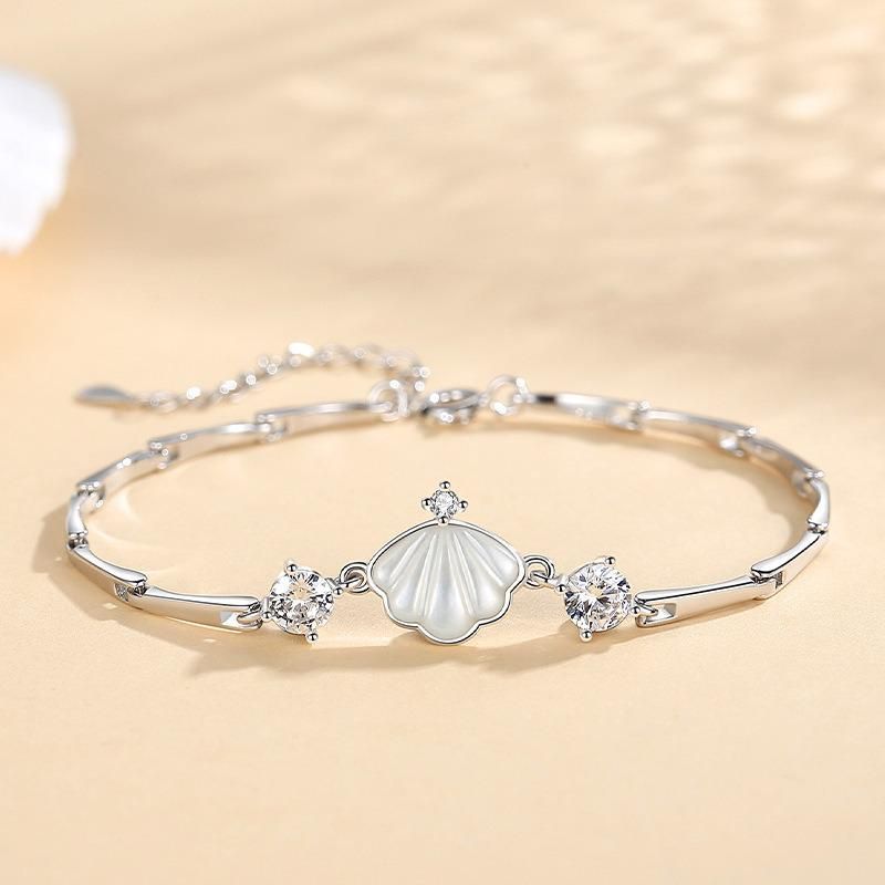 925 Sterling Silver White Pinctada Bracelet