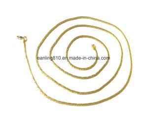 Gold Plating Triangle Flat Snake Chain Necklace 30&quot;