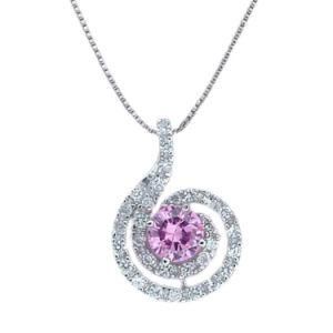 Fashion New Style 925 Sterling Silver Amethyst CZ Stone Pendant