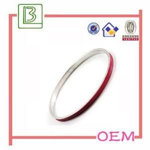 Red Enamel Logo-Hinge Bracelet