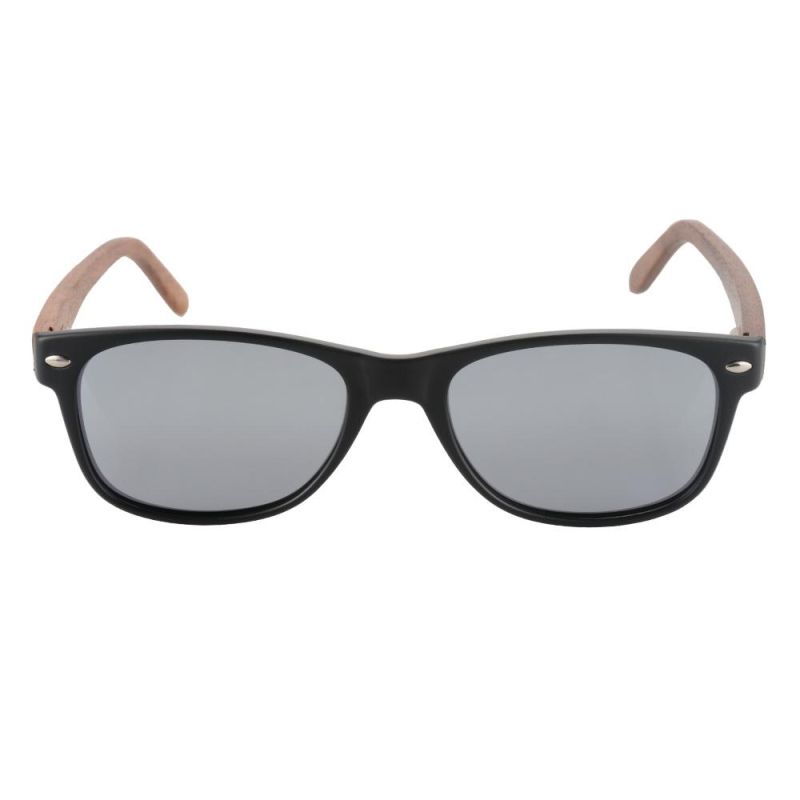 PC Frame Polarized Custom Logo Wood Temple Sun Glasses