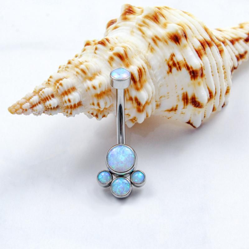 Eternal Metal Titanium ASTM F136 Hypoallergenic Jewelry Opal Belly Rings Body Jewelry