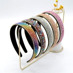 Fashionable Colorful Shiny Crystal Women&prime; S Headband Cute Sparkly Rhinestone Anti Slip Hair Band