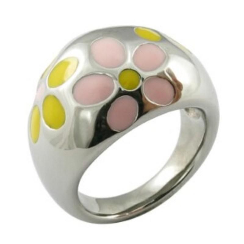 High Quality Brazil Enamel Flower Ring