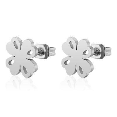 Manufacturer Custom Fashion Jewelry Earring High Quality Waterproof Ear Ring Woman Cheap Flower Stainless Steel Earring Stud Jewelry