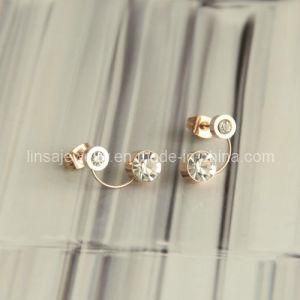 Fashion Stainless Steel Earrings with Zircon (SE009)