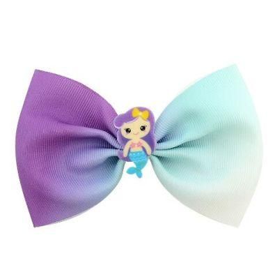 Children Hair Accessories Mermaid Acrylic Cartoon Bow Hairpin