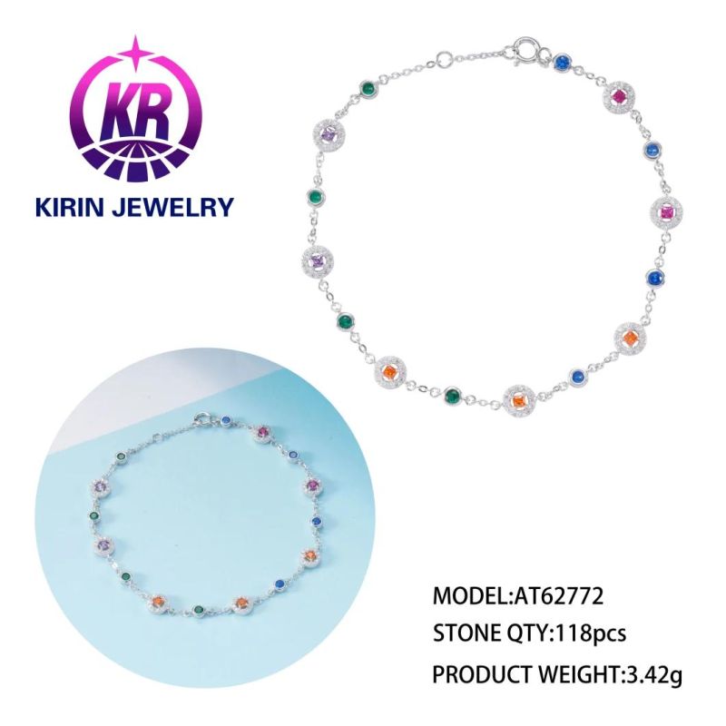 Fashion Jewelry Oil Painting Bracelet Colored Sun Flower Charms Bracelet for Women