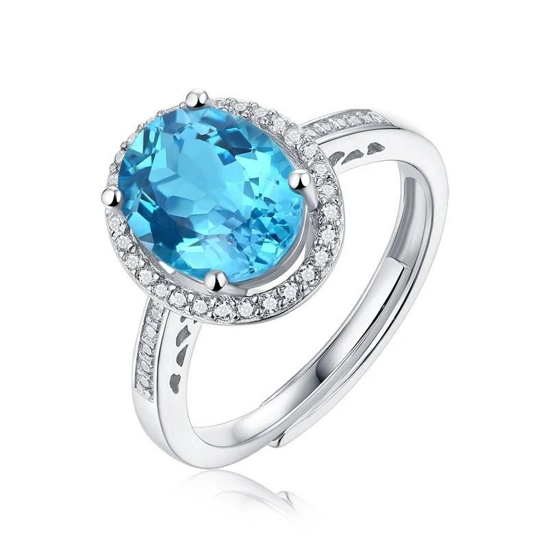 Natural Topaz Gemstone 925 Sterling Silver Ring R9236