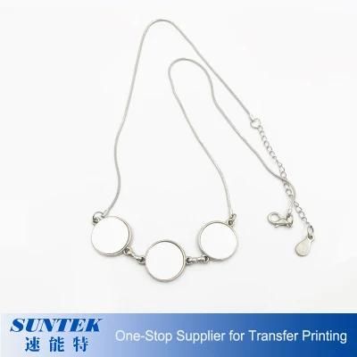 Sublimation Blank Three Circles Necklace