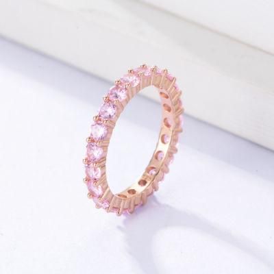 Fashion Jewelry 14K Gold Plated 925 Sterling Silver Couple Ring Cubic Zirconia Rings