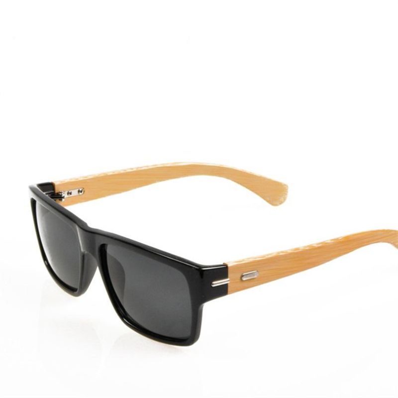 Sport Plastic Imitated Wooden Hot Sale Unisex Natural Bamboo Legs Sunglasses Wholesale Sg3016