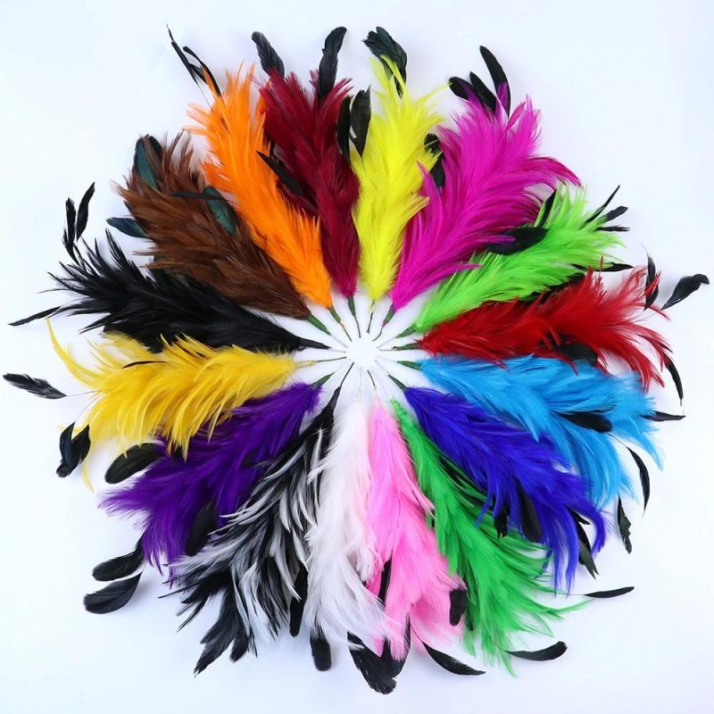 Luxury Black Red Feather Animal Brooches