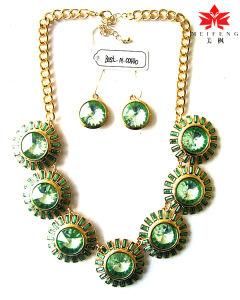 Sunflower Shape Jewelry Necklace/ Antique Pendant Necklace &Ring Earring Sets