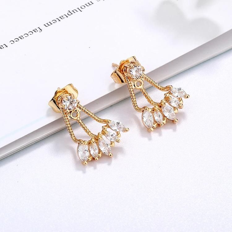 2020 Fashion Birthday Gift Fashion Gold New Model Fancy CZ Stud Earring