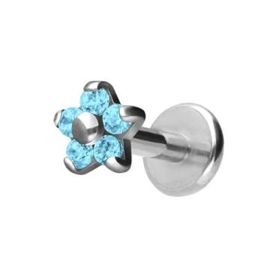 Surgical Steel Labret Crystal Star