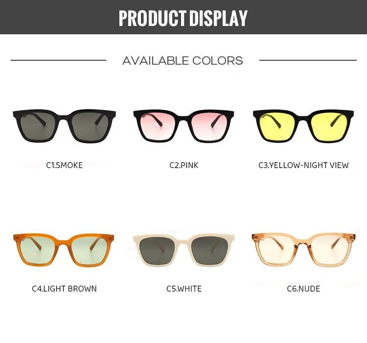2022 Lady′s Fashion Nylon Lens Fashion Sunglasses Unisex Night Vision Glasses for Driving