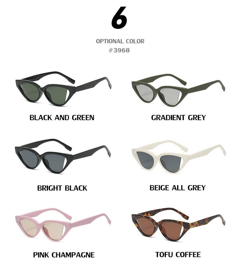 Women High Quality Custom Logo Sun Glasses Wholesale Famous Designer Cat Eye Shape Trendy Fashion Sunglasses