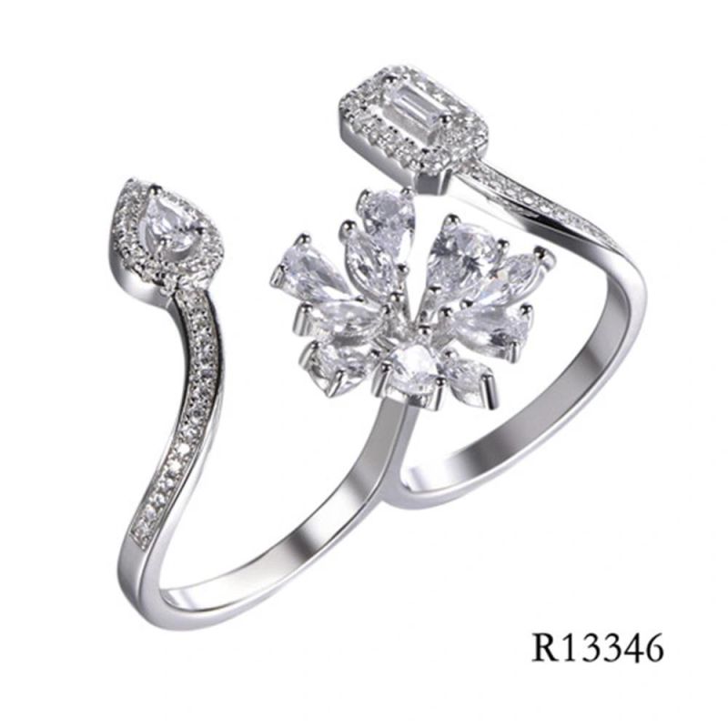 High Quality 925 Sterling Silver Double Finger Ring