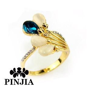 Gold Colour Opal Ring Fashion Jewelry