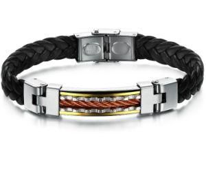 Men&prime;s Bracelet Wire Chain Bracelets Bangles Punk Rock Stainless Steel Wire Bangle Mens Jewelry