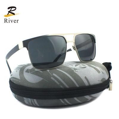 Hot Sale Custom Logo Ready Fashion Metal Frame Polarized Men Sunglasses