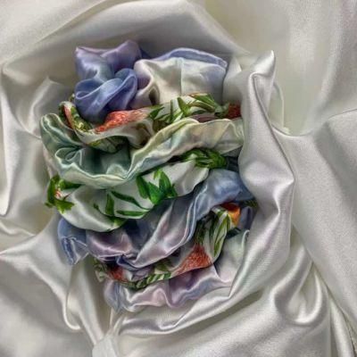 100% Mulberry Silk Solid Hair Scrunchies for Woven